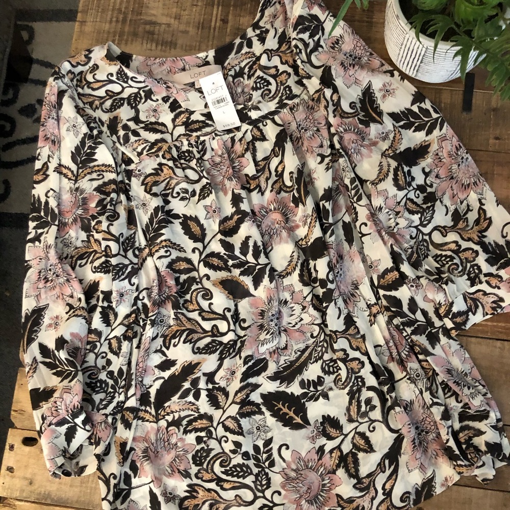 Loft floral print blouse